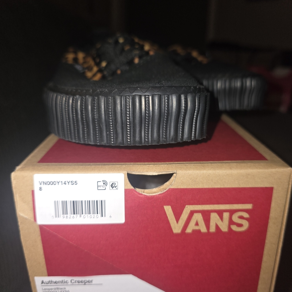 Vans Black Platform Creeper with Gold Eyelets
